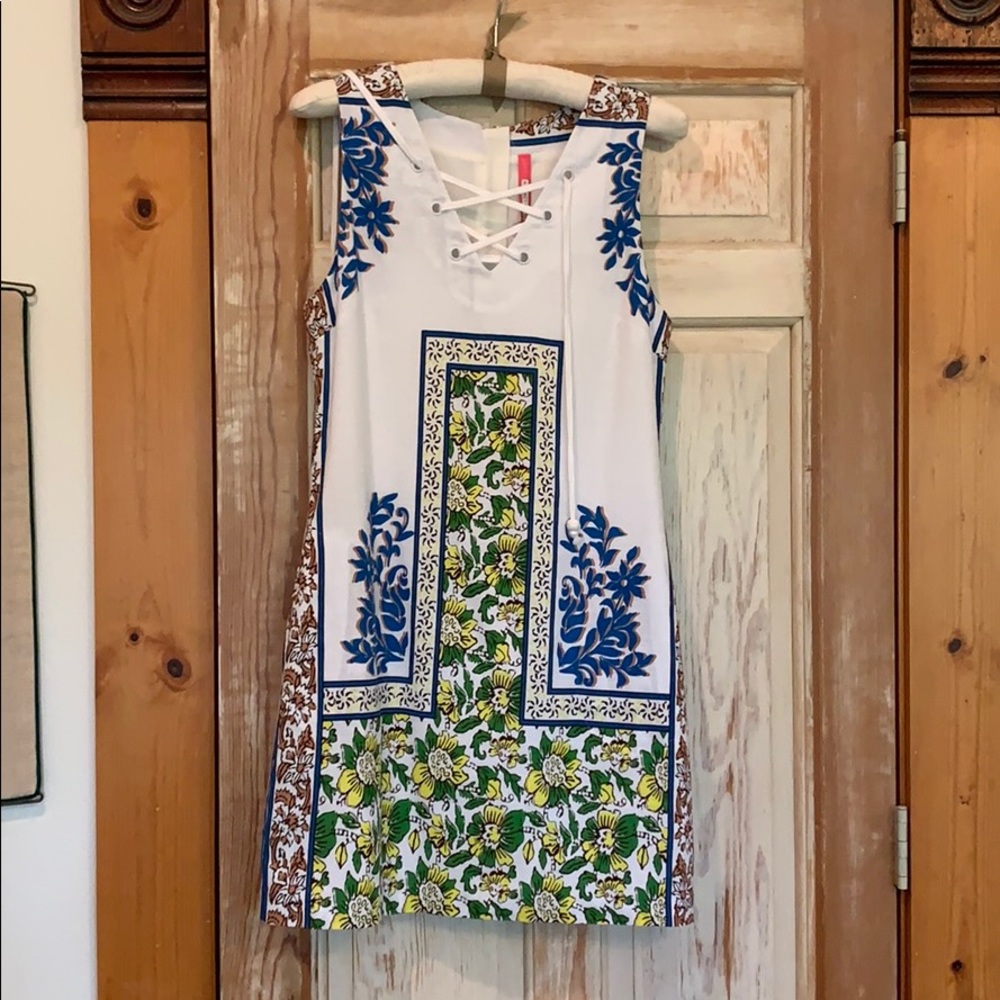Tracy Reese lace up shift dress